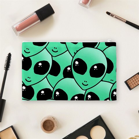 Alien Pattern Cosmetic Bag (Medium) from ArtsNow.com Back