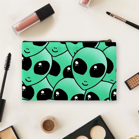 Alien Pattern Cosmetic Bag (Medium) from ArtsNow.com Back