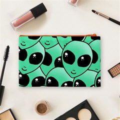 Alien Pattern Cosmetic Bag (Medium) from ArtsNow.com Back