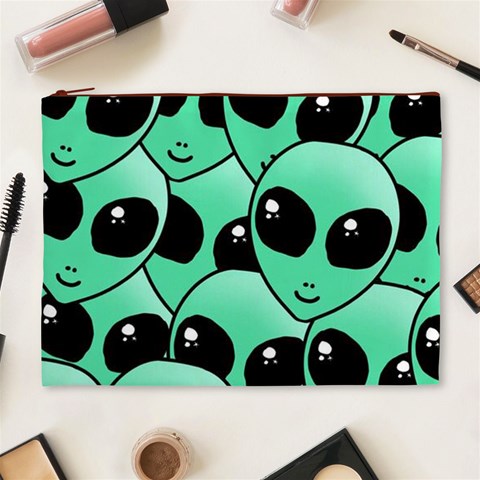 Alien Pattern Cosmetic Bag (XL) from ArtsNow.com Front