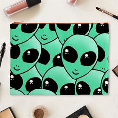 Alien Pattern Cosmetic Bag (XL) from ArtsNow.com Front