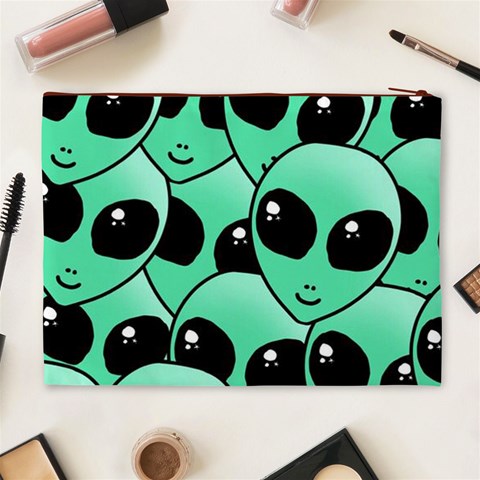 Alien Pattern Cosmetic Bag (XL) from ArtsNow.com Back