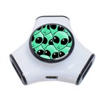 Alien Pattern 3-Port USB Hub