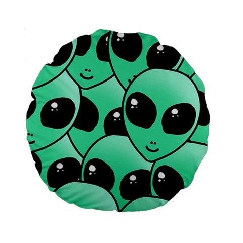Alien Pattern Standard 15  Premium Round Cushion  from ArtsNow.com Front