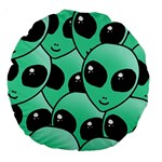 Alien Pattern Large 18  Premium Round Cushion 