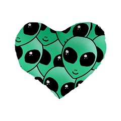 Alien Pattern Standard 16  Premium Heart Shape Cushion  from ArtsNow.com Back