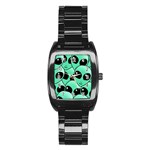 Alien Pattern Stainless Steel Barrel Watch