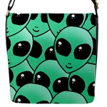 Alien Pattern Flap Closure Messenger Bag (S)