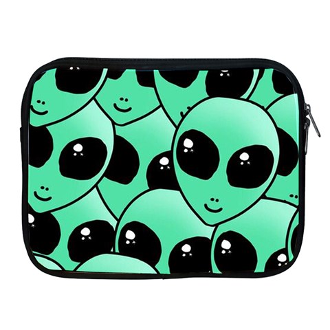 Alien Pattern Apple iPad 2/3/4 Zipper Case from ArtsNow.com Front