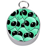 Alien Pattern Silver Compass