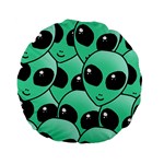 Alien Pattern Standard 15  Premium Flano Round Cushion 