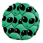 Alien Pattern Large 18  Premium Flano Round Cushion 