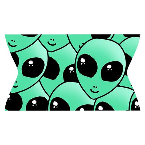 Alien Pattern Yoga Cropped Leggings from ArtsNow.com Waistband Front