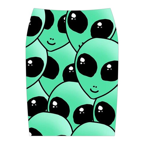 Alien Pattern Midi Wrap Pencil Skirt from ArtsNow.com Back