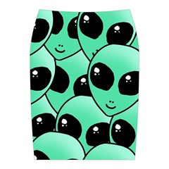 Alien Pattern Midi Wrap Pencil Skirt from ArtsNow.com Back