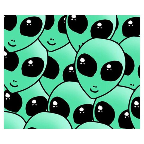 Alien Pattern Medium Zipper Tote Bag from ArtsNow.com Front