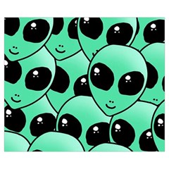 Alien Pattern Medium Zipper Tote Bag from ArtsNow.com Front