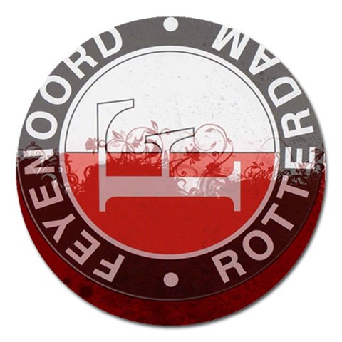 Feyenoord Rotterdam football club FC Logo Magnet 5  (Round) from ArtsNow.com Front