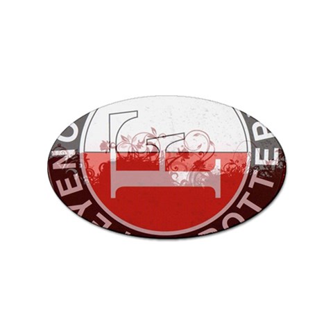 Feyenoord Rotterdam football club FC Logo Sticker Oval (100 pack) from ArtsNow.com Front