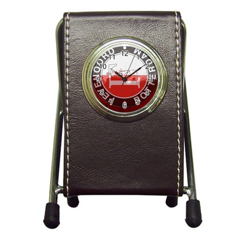 Feyenoord Rotterdam football club FC Logo Pen Holder Desk Clock from ArtsNow.com Front