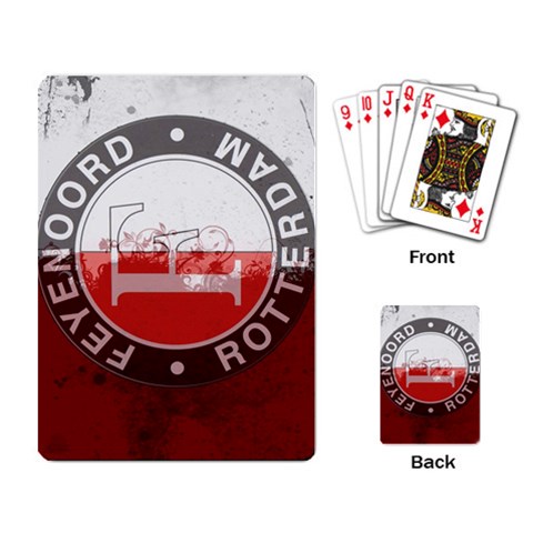 Feyenoord Rotterdam football club FC Logo Playing Cards Single Design from ArtsNow.com Back