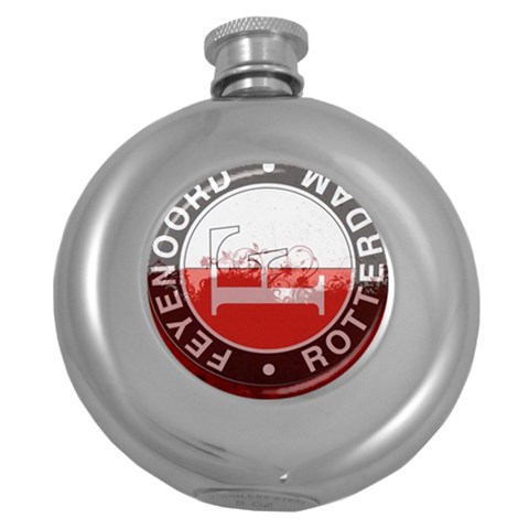 Feyenoord Rotterdam football club FC Logo Hip Flask (5 oz) from ArtsNow.com Front
