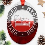 Feyenoord Rotterdam football club FC Logo Oval Ornament (Two Sides)