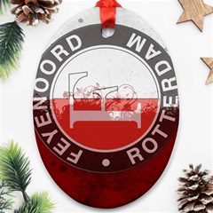 Feyenoord Rotterdam football club FC Logo Oval Ornament (Two Sides) from ArtsNow.com Back