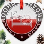 Feyenoord Rotterdam football club FC Logo Heart Ornament (Two Sides)