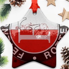 Feyenoord Rotterdam football club FC Logo Star Ornament (Two Sides) from ArtsNow.com Front