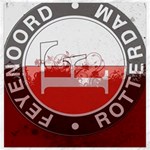 Feyenoord Rotterdam football club FC Logo Canvas 12  x 12 
