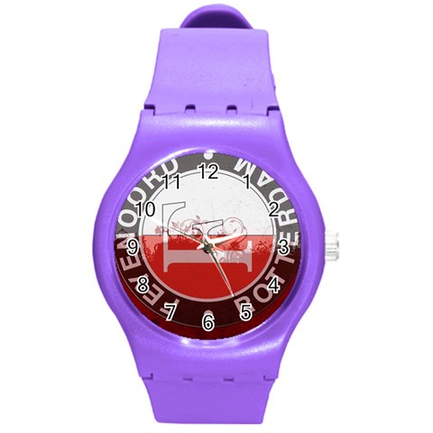 Feyenoord Rotterdam football club FC Logo Round Plastic Sport Watch (M) from ArtsNow.com Front