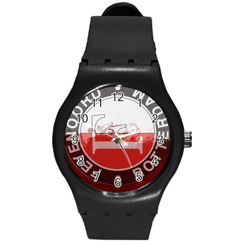 Feyenoord Rotterdam football club FC Logo Round Plastic Sport Watch (M) from ArtsNow.com Front