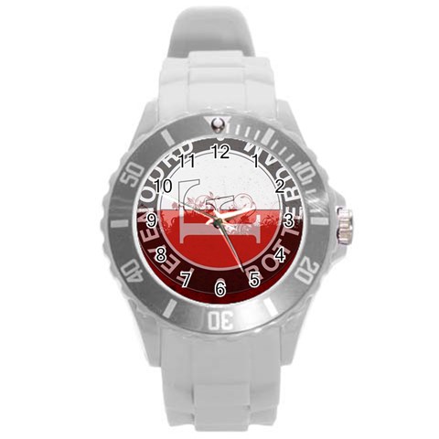 Feyenoord Rotterdam football club FC Logo Round Plastic Sport Watch (L) from ArtsNow.com Front