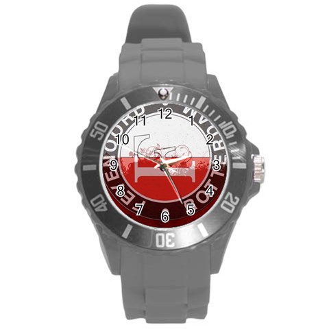 Feyenoord Rotterdam football club FC Logo Round Plastic Sport Watch (L) from ArtsNow.com Front