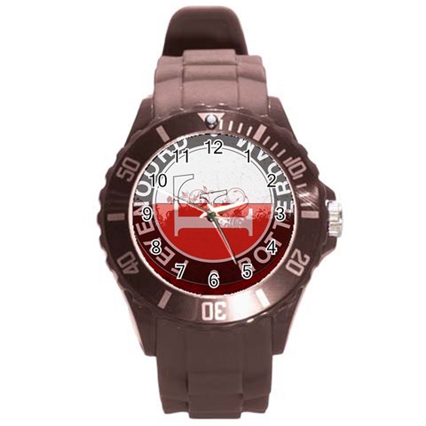 Feyenoord Rotterdam football club FC Logo Round Plastic Sport Watch (L) from ArtsNow.com Front