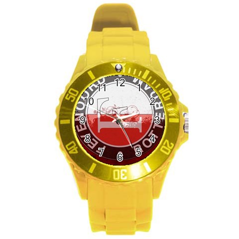 Feyenoord Rotterdam football club FC Logo Round Plastic Sport Watch (L) from ArtsNow.com Front