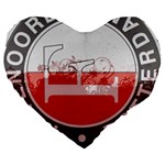 Feyenoord Rotterdam football club FC Logo Large 19  Premium Heart Shape Cushion