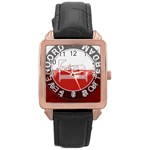 Feyenoord Rotterdam football club FC Logo Rose Gold Leather Watch 