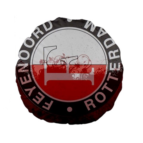 Feyenoord Rotterdam football club FC Logo Standard 15  Premium Flano Round Cushion  from ArtsNow.com Front