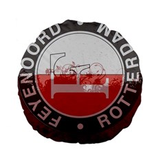 Feyenoord Rotterdam football club FC Logo Standard 15  Premium Flano Round Cushion  from ArtsNow.com Front