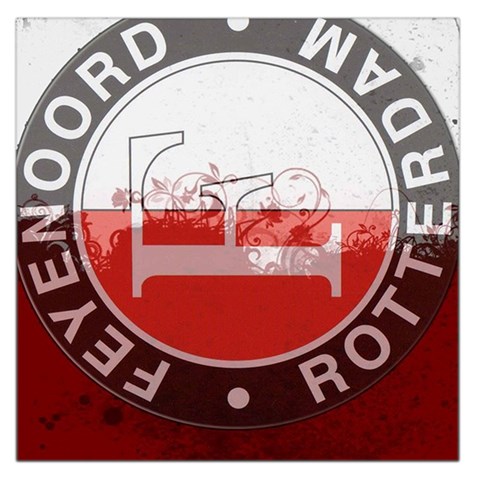 Feyenoord Rotterdam football club FC Logo Large Satin Scarf (Square) from ArtsNow.com Front