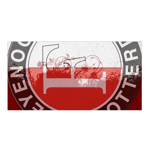Feyenoord Rotterdam football club FC Logo Satin Shawl from ArtsNow.com Front