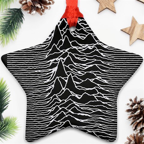 Joy Division Unknown Pleasures Pattern Ornament (Star) from ArtsNow.com Front