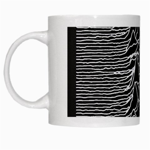Joy Division Unknown Pleasures Pattern White Mug from ArtsNow.com Left