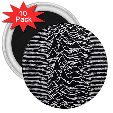 Joy Division Unknown Pleasures Pattern 3  Magnet (10 pack) from ArtsNow.com Front