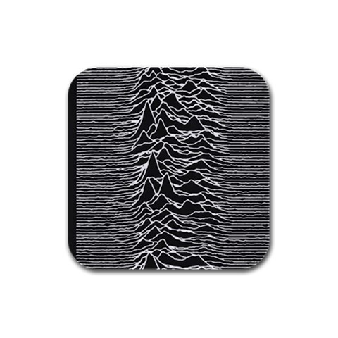 Joy Division Unknown Pleasures Pattern Rubber Square Coaster (4 pack) from ArtsNow.com Front