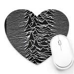 Joy Division Unknown Pleasures Pattern Heart Mousepad