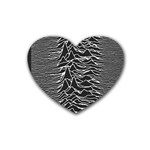 Joy Division Unknown Pleasures Pattern Rubber Coaster (Heart)