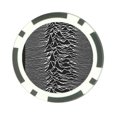 Joy Division Unknown Pleasures Pattern Poker Chip Card Guard from ArtsNow.com Front